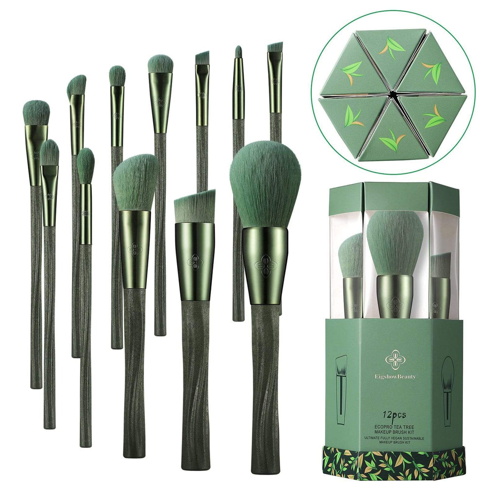 CHIC SERIES-18PCS MINI MAKEUP BRUSH KIT-SHADED SPRUCE – EIGSHOW Beauty