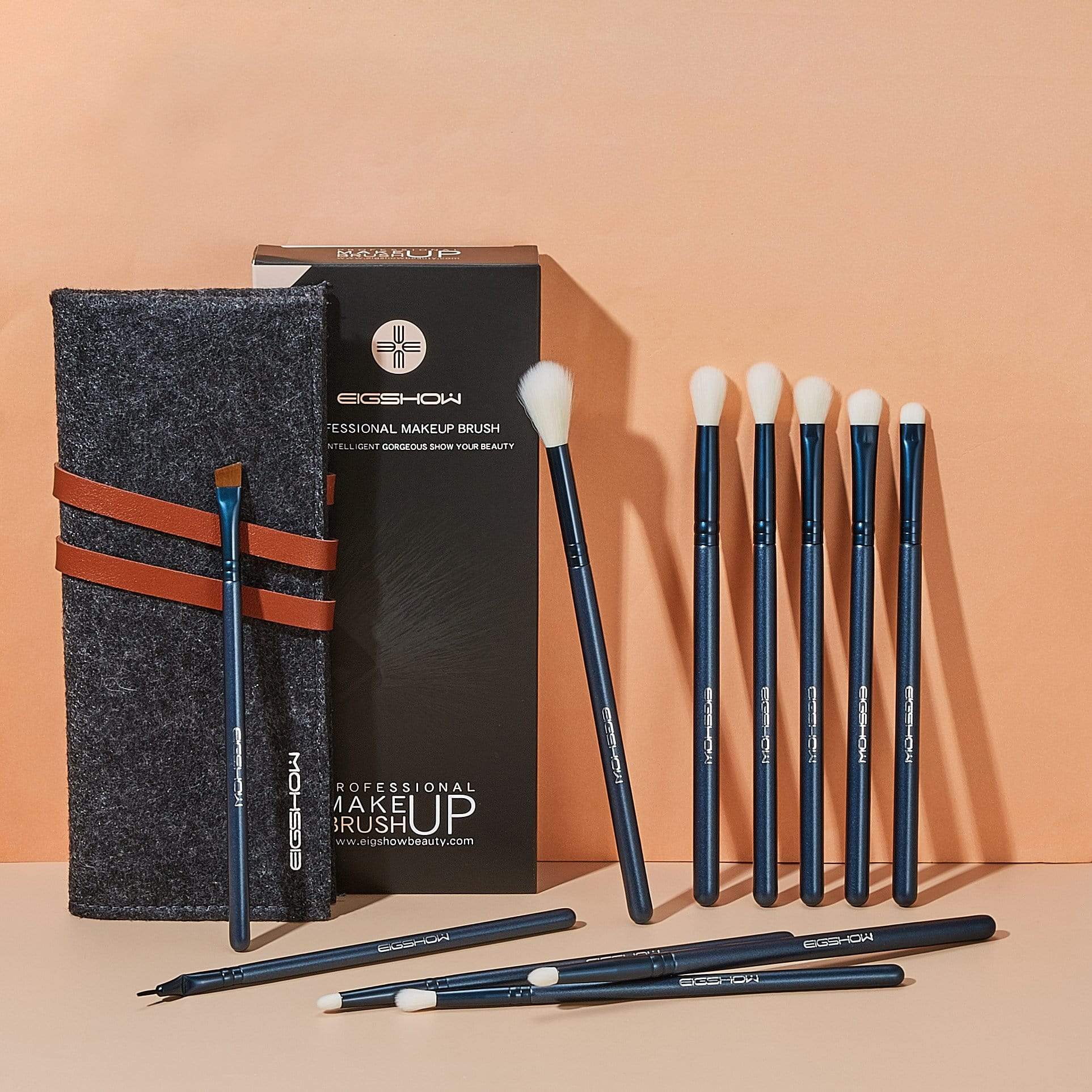 JADE SERIES - 11 PCS EYE BRUSH KIT - TOURMALINE BLUE – EIGSHOW Beauty